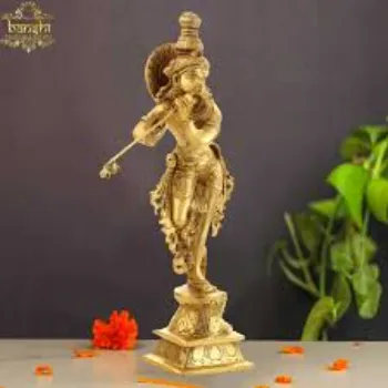 Brass Krishna Statue 
